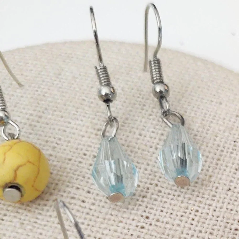 5 pair bundle small dangle earrings